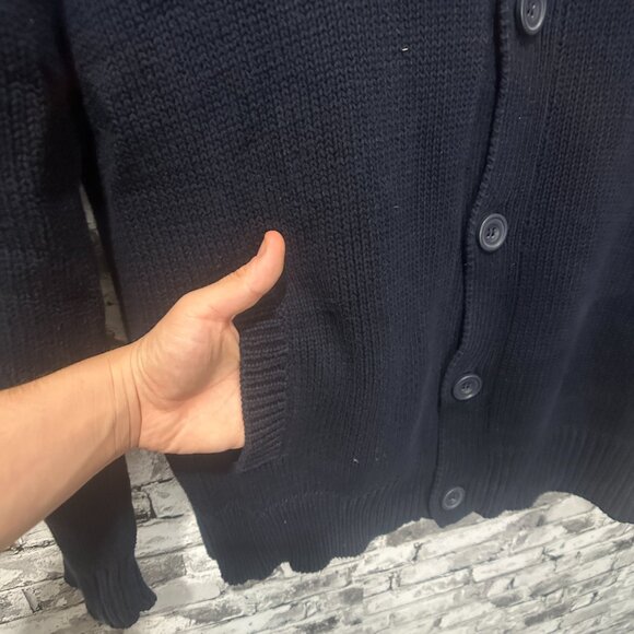 EUC J.Crew Men's Navy Blue Sweater Size Medium - Picture 6 of 13